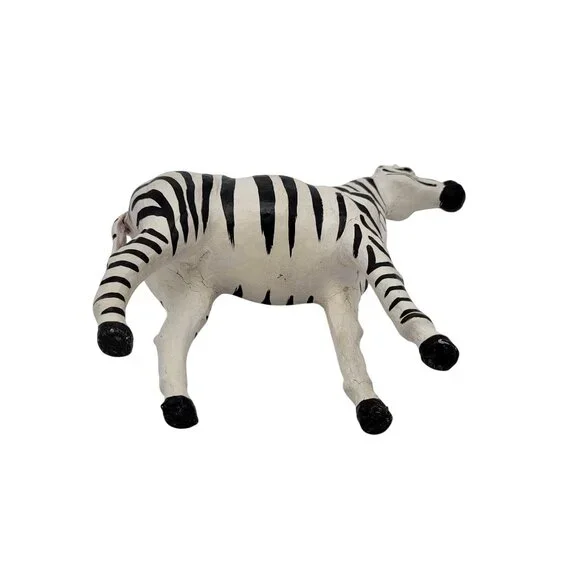 Large Leather Wrapped Zebra Figure - Picture 4 of 4